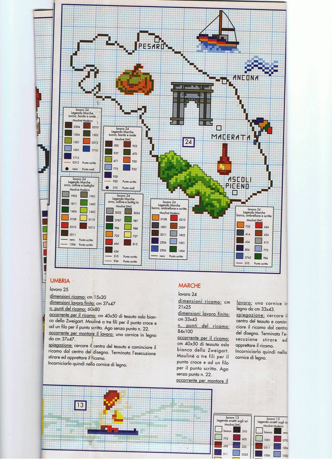 Schema punto croce Marche