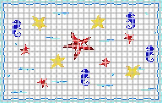 Schema punto croce Mare