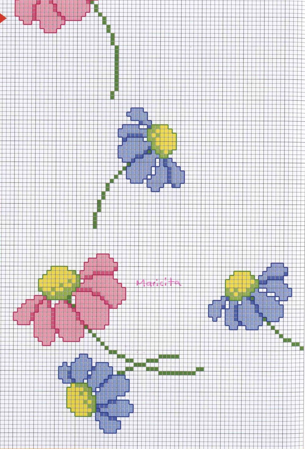 Schema punto croce Margherite 2