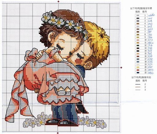 Schema Punto Croce Matrimonio 2