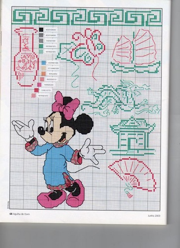 Schema punto croce Minnie cinese