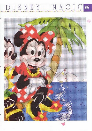 Schema punto croce Minnie mickey 2