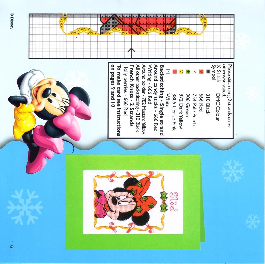 Schema punto croce Minnie natale 2