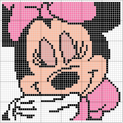 Schema punto croce Minnie