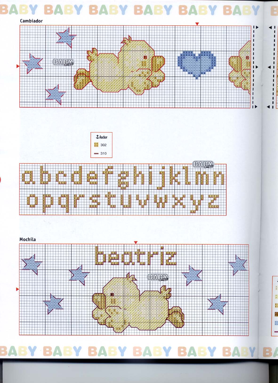 Schema punto croce Motivi stelle 3