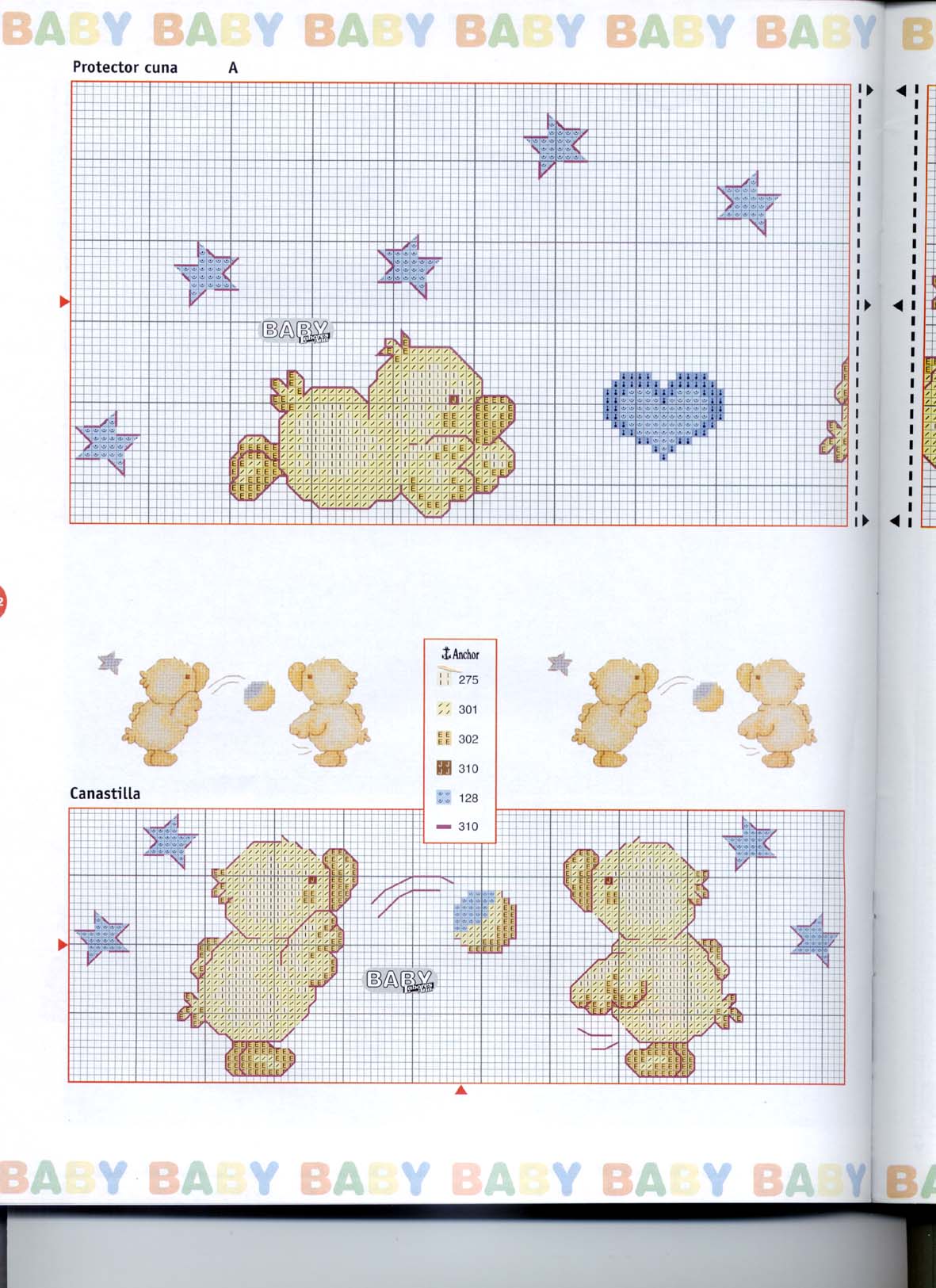 Schema punto croce Motivi stelle 7