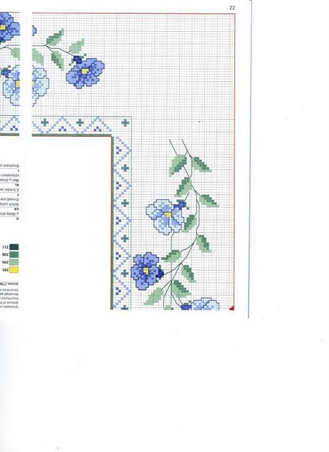 Schema punto croce Motivo floreale 11