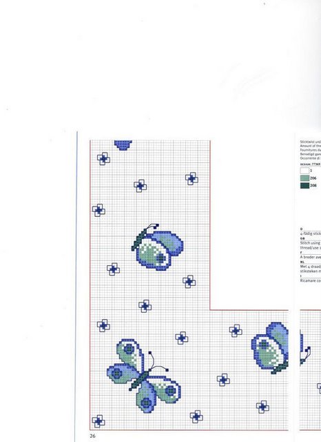 Schema punto croce Motivo floreale 13
