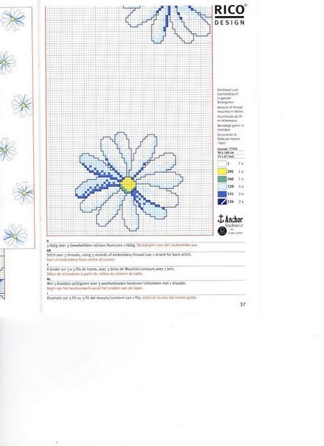 Schema punto croce Motivo floreale 20