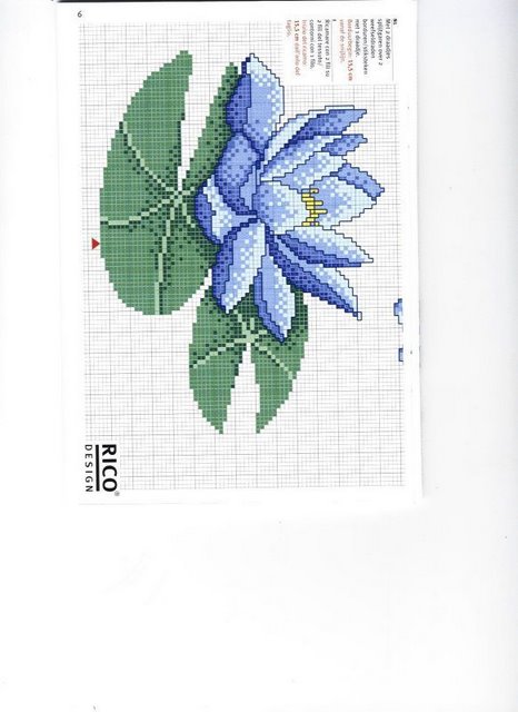 Schema punto croce Motivo floreale 3