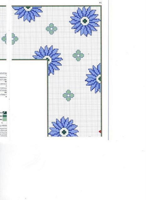 Schema punto croce Motivo floreale 6