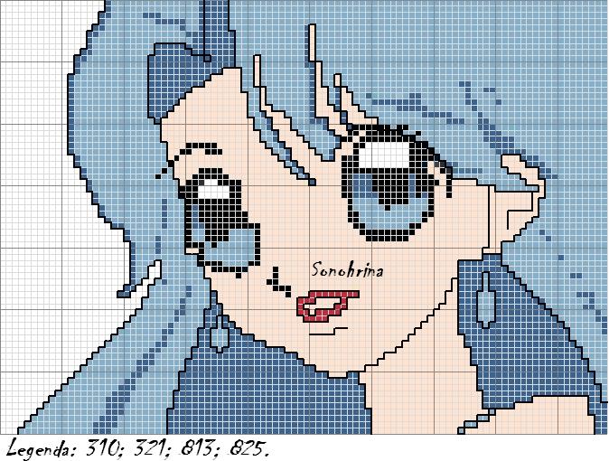 Schema punto croce Noelle