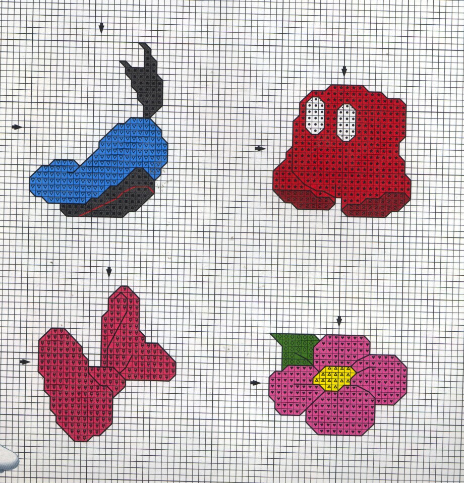 Schema punto croce Oggetti