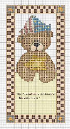 Schema punto croce Orsetto americano