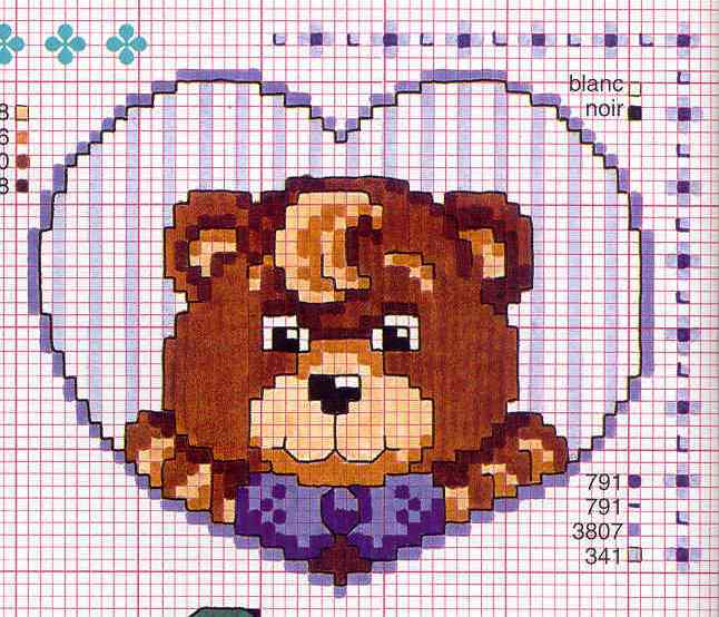 Schema punto croce Orsetto1