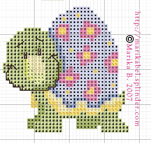 Schema punto croce Piccola tartaruga