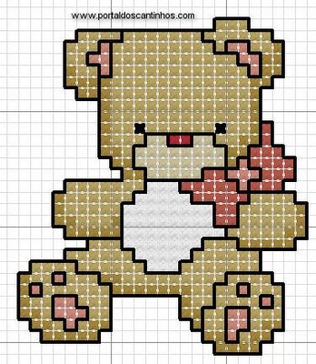 Schema punto croce Piccolo orso