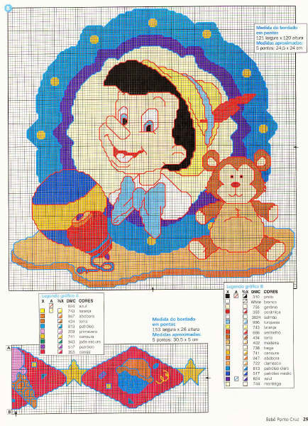 Schema punto croce Pinocchio 4