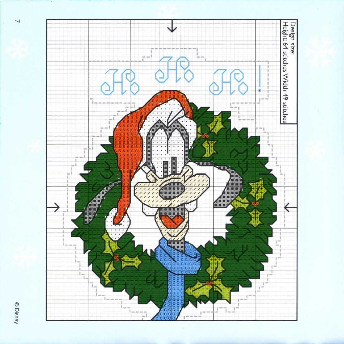 Schema punto croce Pippo natale 1