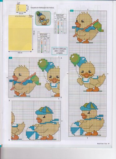 Schema punto croce Pulcini