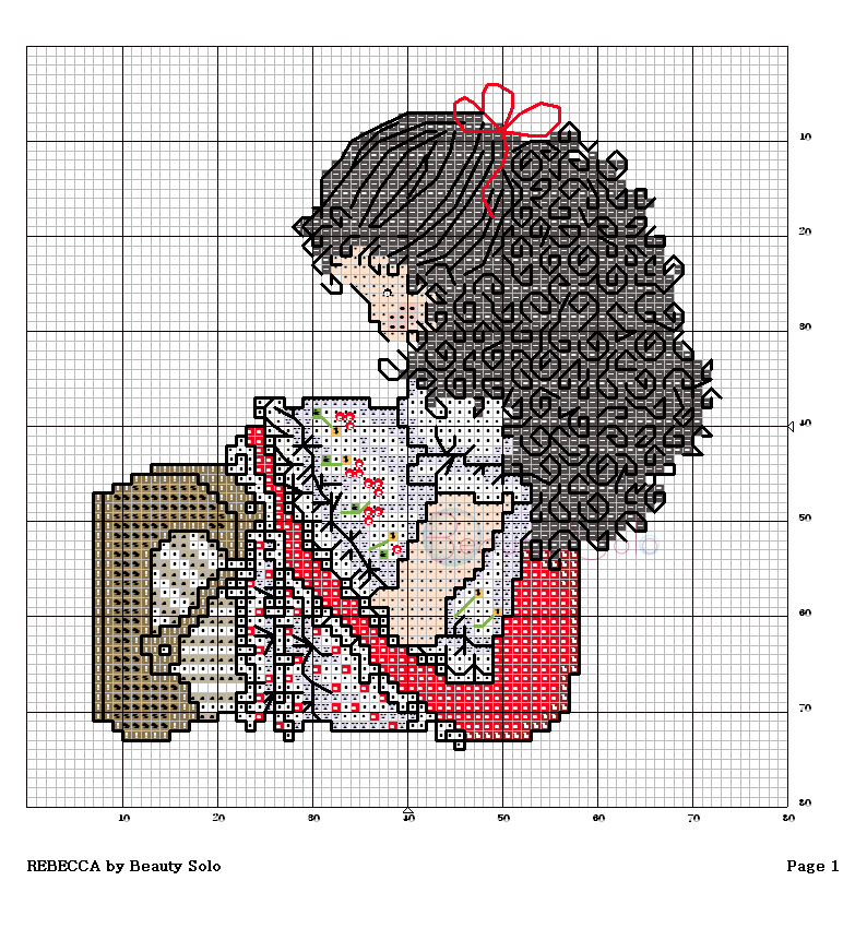 Schema punto croce Rebecca1