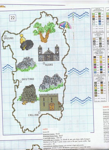 Schema punto croce Sardegna