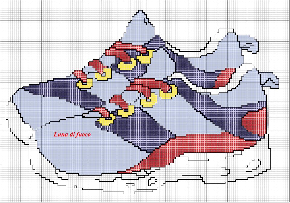 Schema punto croce Scarpe da tennis