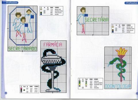Schema punto croce Segretaria farmacia odontoiatria