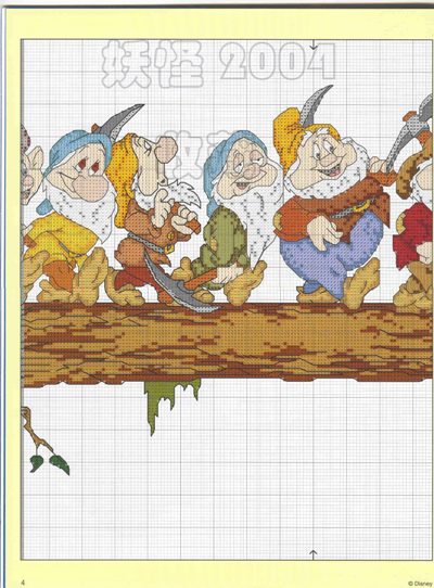 Schema punto croce Sette nani 2