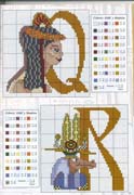Schema punto croce Alfabeto-egizio-qr