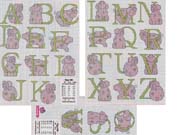 Schema punto croce Alfabeto-maialini