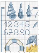 Schema punto croce Alfabeto-mare-1