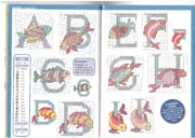 Schema punto croce Alfabeto-pesci-1