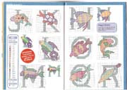 Schema punto croce Alfabeto-pesci-2