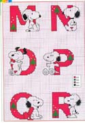 Schema punto croce Alfabeto-snoopy-natale-3
