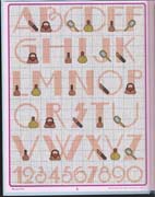 Schema punto croce Alfabeto-trucco