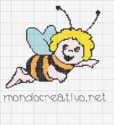 Schema punto croce Ape-maya-2