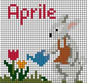 Schema punto croce Aprile