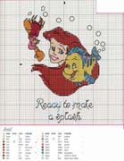 Schema punto croce Ariel-e-sebastian