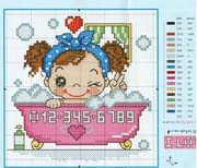 Schema punto croce Bagno