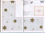 Schema punto croce bordo angolo stelle