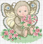 Schema punto croce butterfly baby