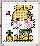 Schema punto croce coniglio