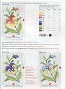 Schema punto croce decorazioni floreali