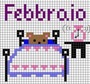 Schema punto croce febbraio