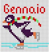 Schema punto croce gennaio