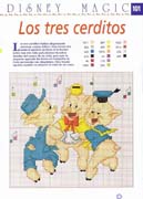 Schema punto croce i tre porcellini