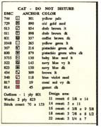 Schema punto croce Legenda-gatto-che-dorme