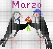 Schema punto croce Marzo