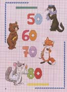 Schema punto croce metro animali2